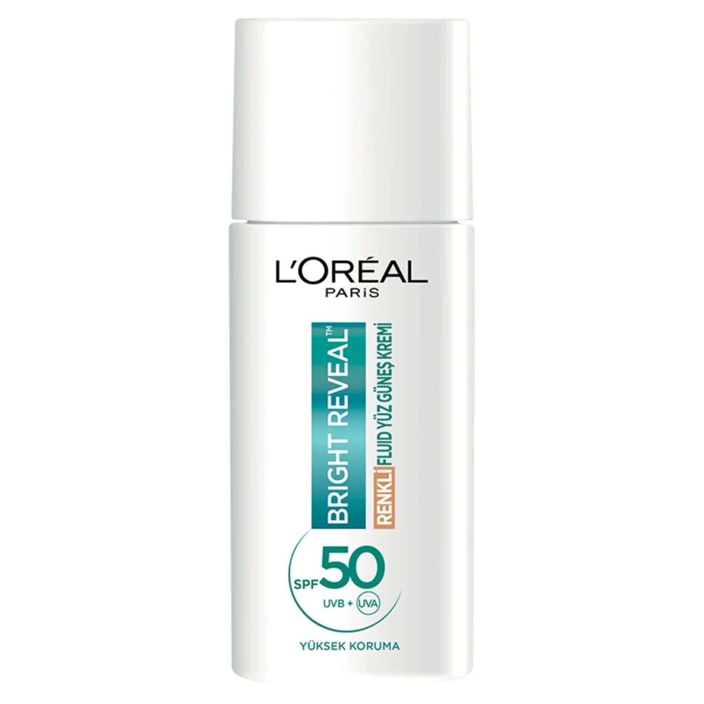LOréal Paris Bright Reveal Spf 50+ Koyu Leke Karşıtı Fluid Günlük Yüz Güneş Kremi Medium 50ml