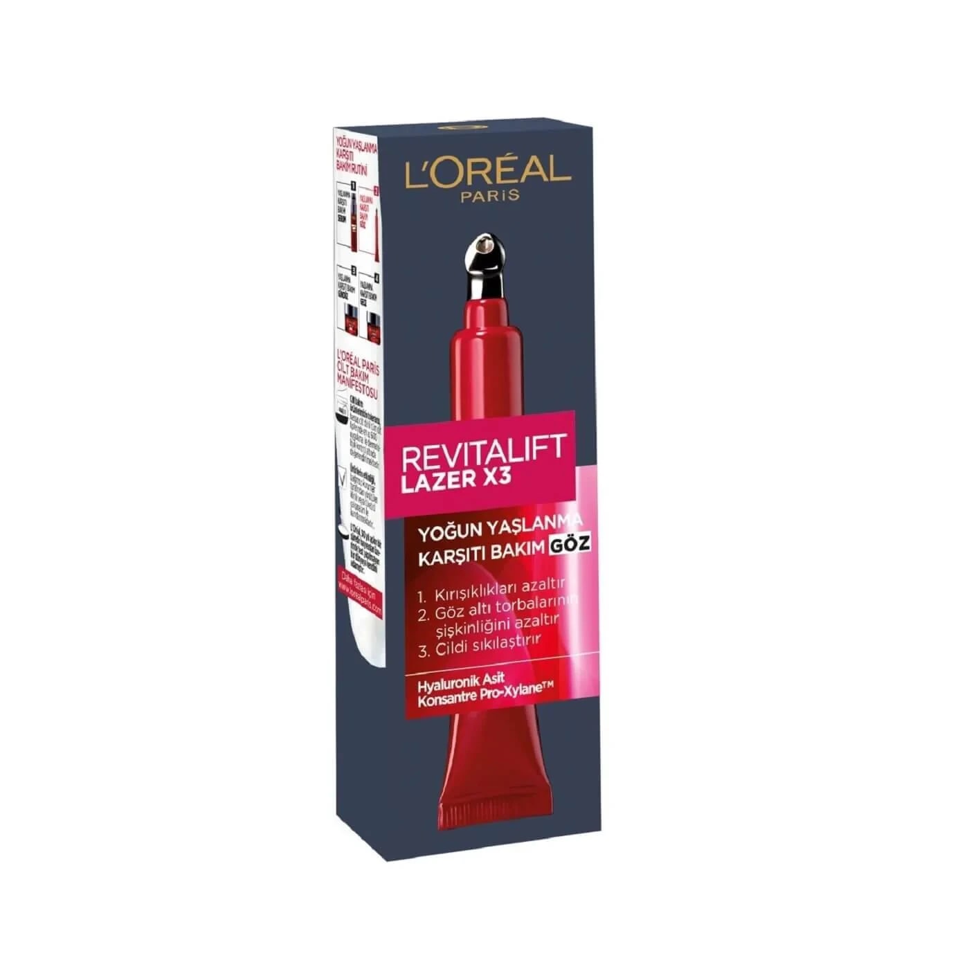LOréal Paris Göz Kremi Revitalift Lazer X3 15 ml