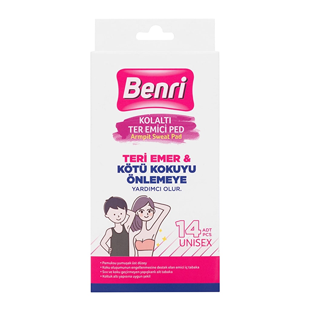 Benri Ter Emici Koltuk Altı Ped 14'lü