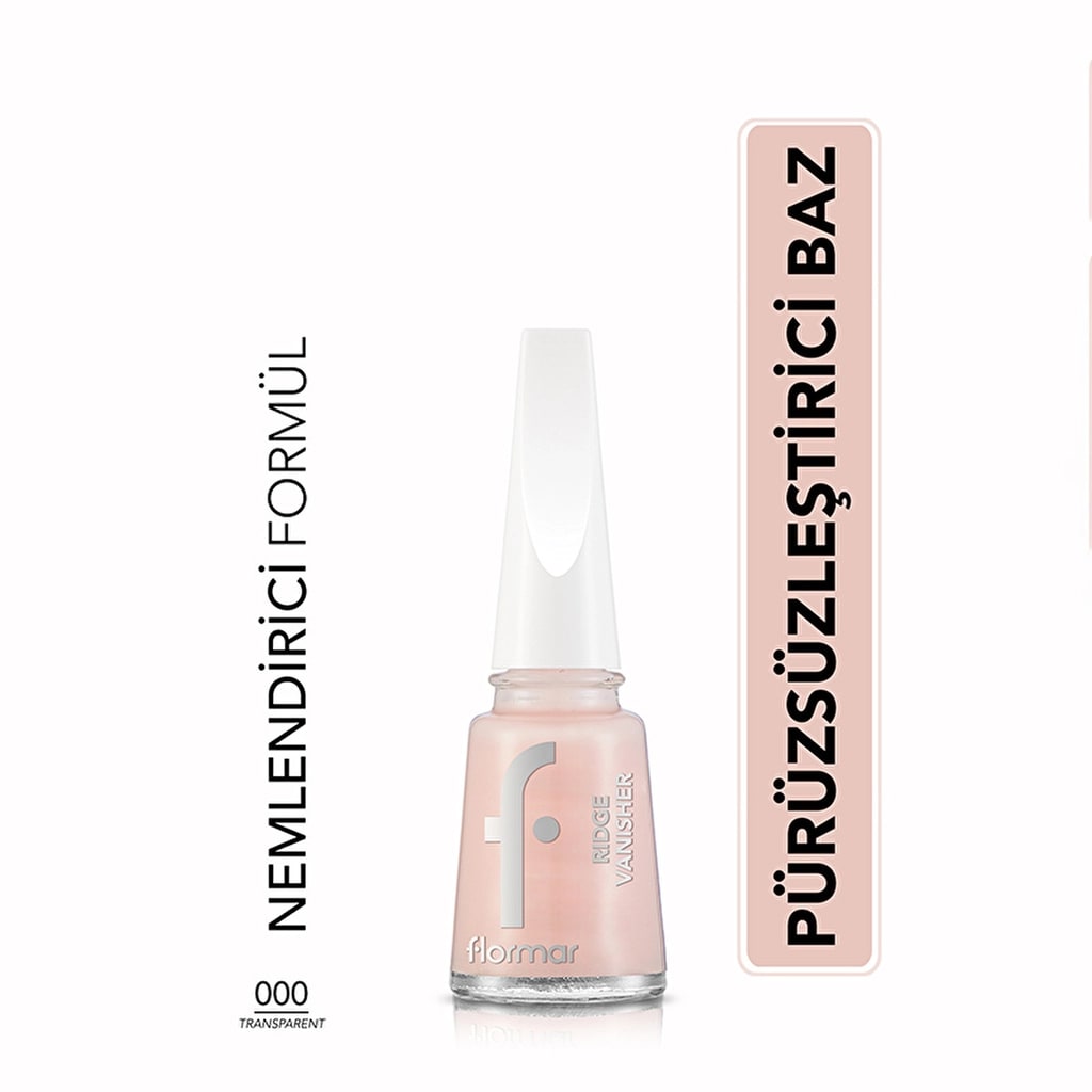 Flormar Ridge Vanisher Pürüzsüz Görünüm Veren Oje Bazı 000 Transparent