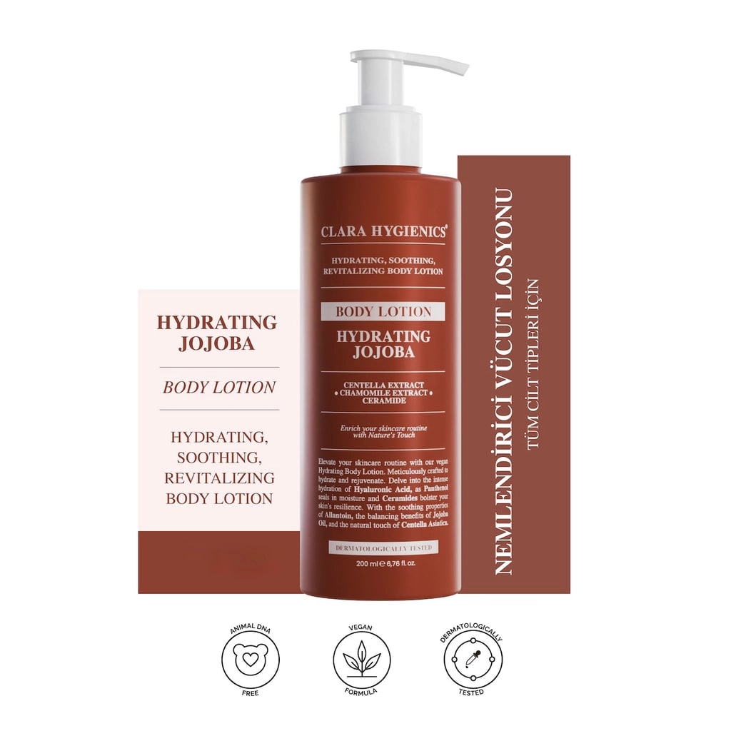 Clara Hygienics Hydrating Jojoba Nemlendirici Günlük Vücut Losyonu 200 ml