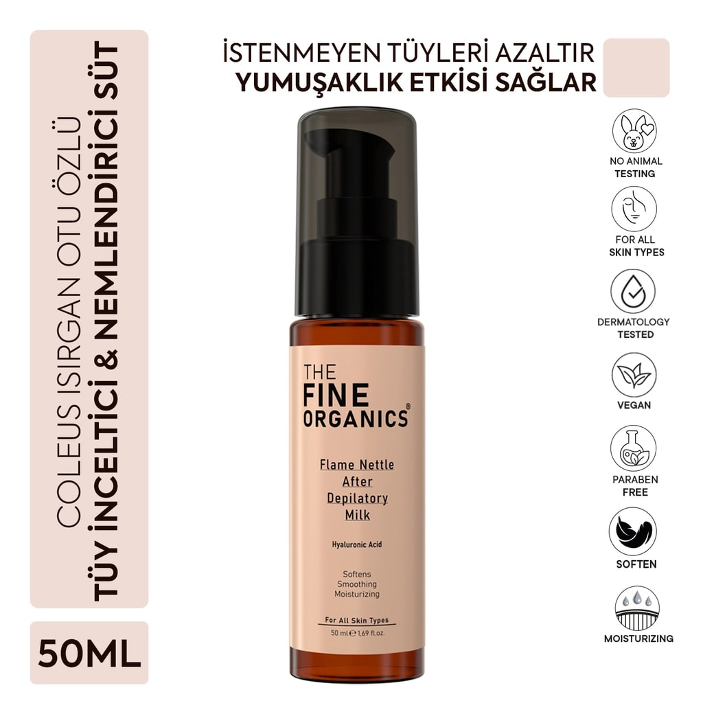 The Fine Organics Isırgan Otu Özlü Tüy İnceltici ve Nemlendirici Vücut Bakım Sütü 50 ml