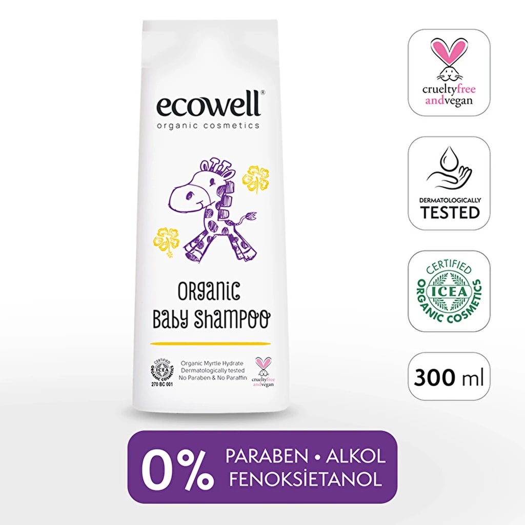 Ecowell Bebek ve Çocuk Saç & Vücut Şampuanı 300 ml