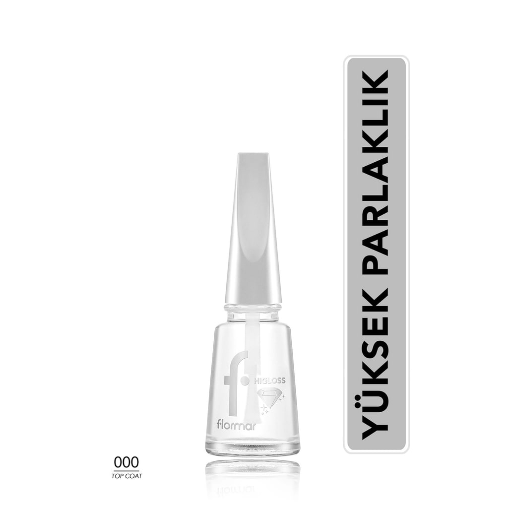 Flormar Higloss Parlaklık ve Koruma Sunan Top Coat 000 Transparan