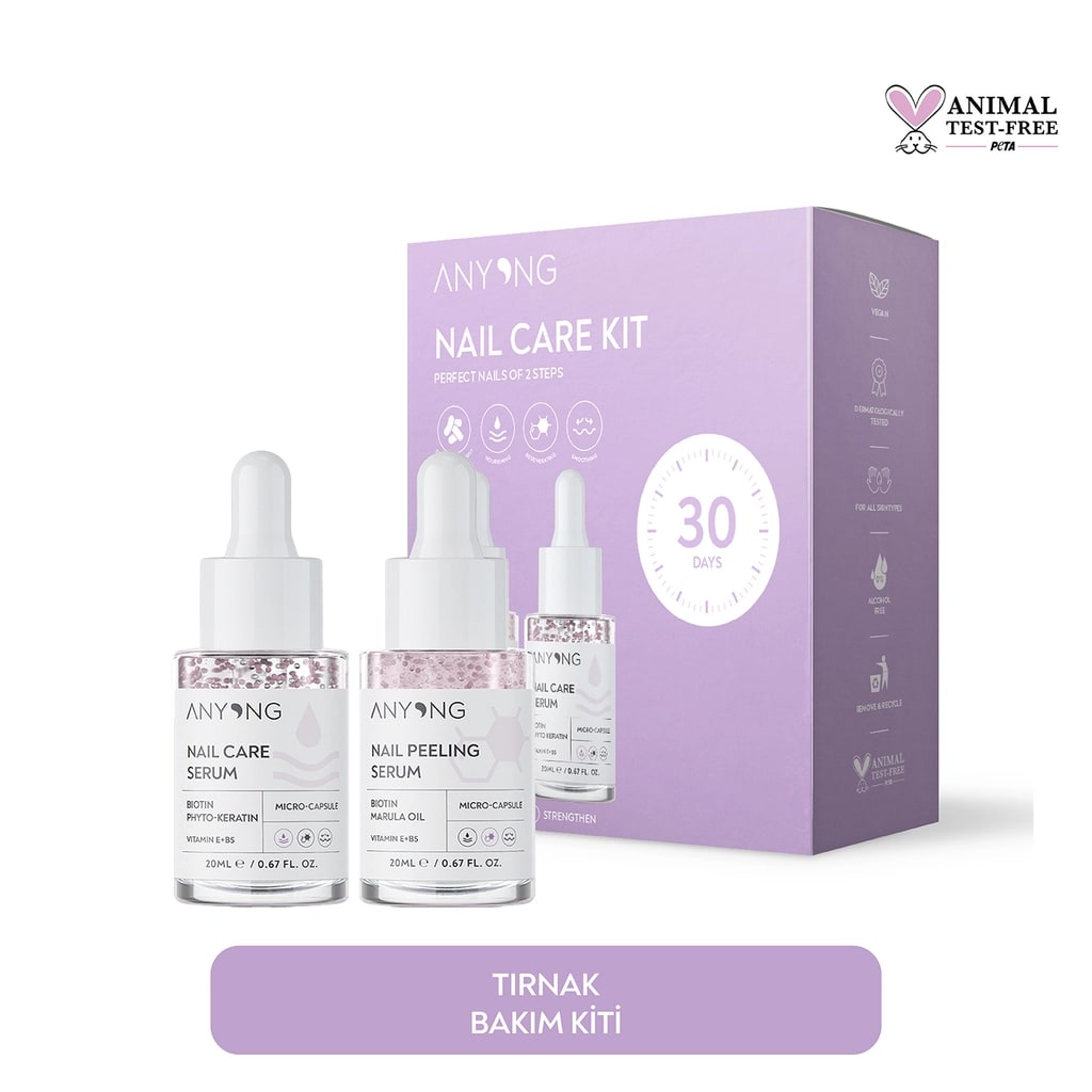 Anyong Tırnak Bakım Seti (Bakım Serumu 20 ml + Peeling Serumu 20 ml)