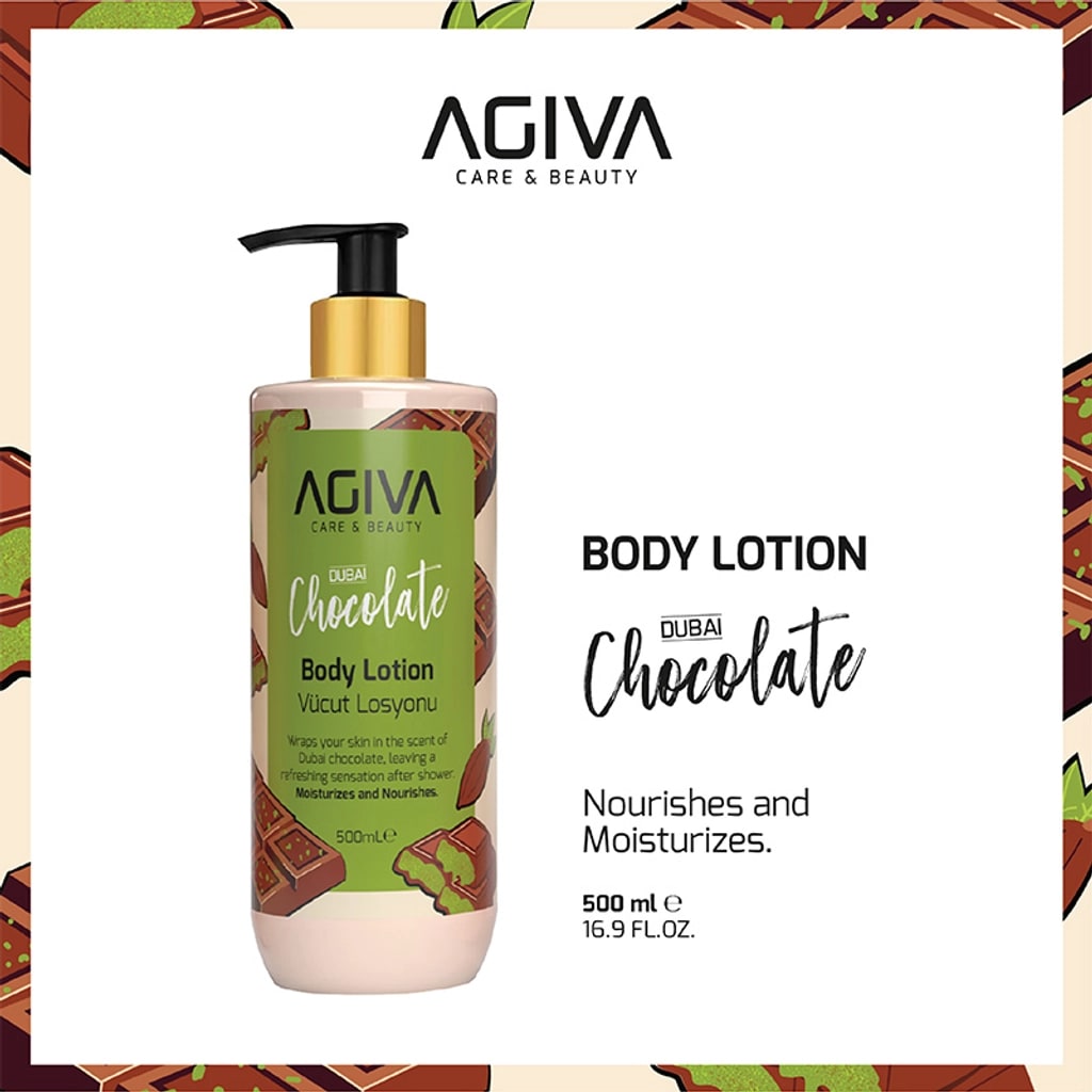 Agiva Care & Beauty Vücut Losyonu Dubai Chocolate 500 ml