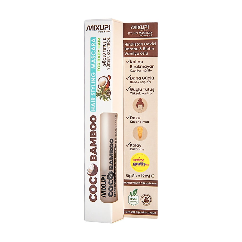 Mixup ! CocoBamboo Hair Styling Mascara 12 ml (Transparan)