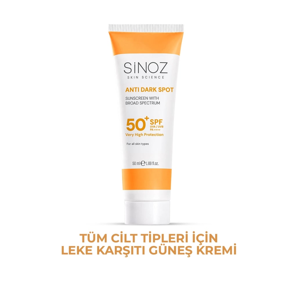 Sinoz SPF50+ Leke Karşıtı Yüz Güneş Kremi 50 ml