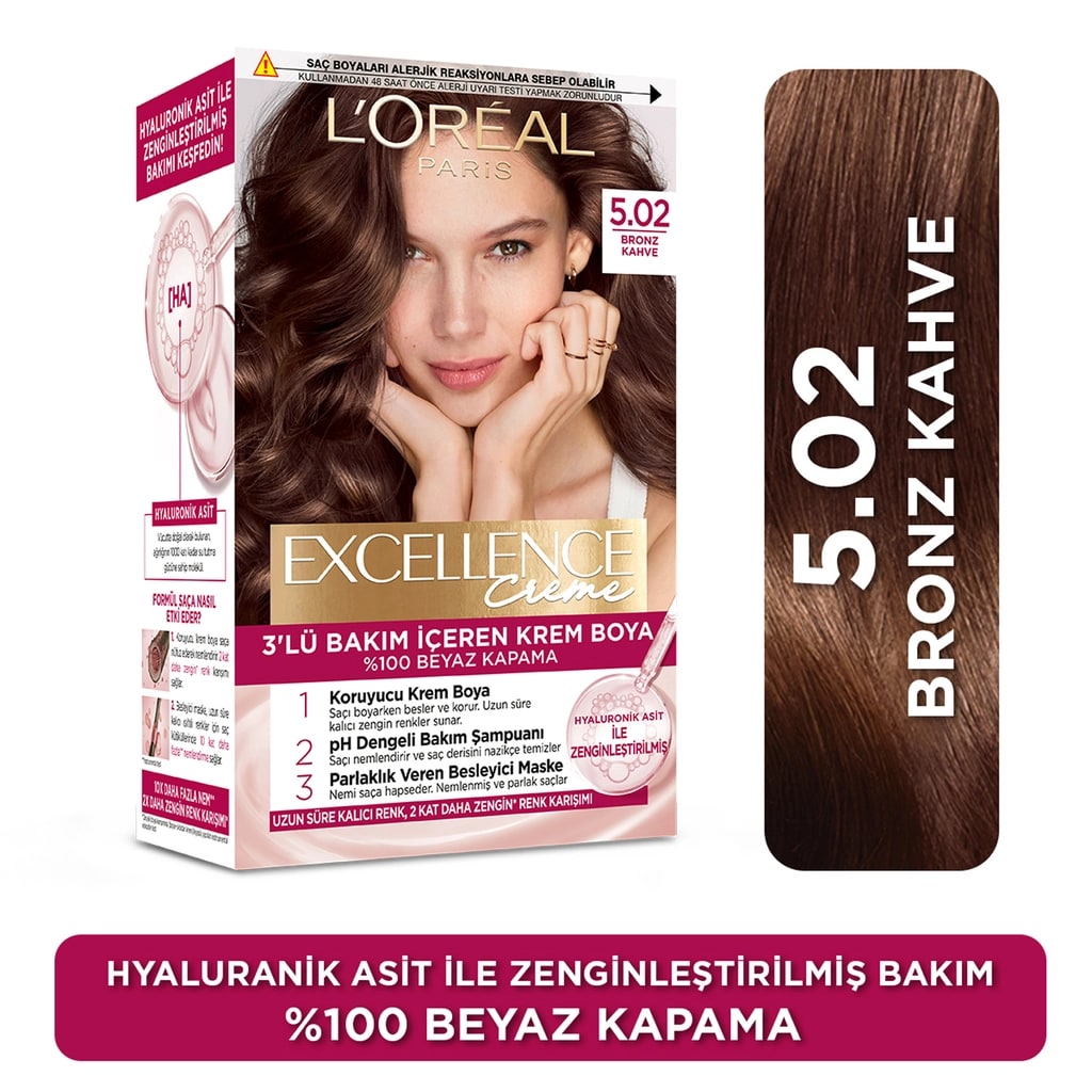 Excellence Loreal Paris Excellence Creme Saç Boyası - 5.02 Bronz Kahve