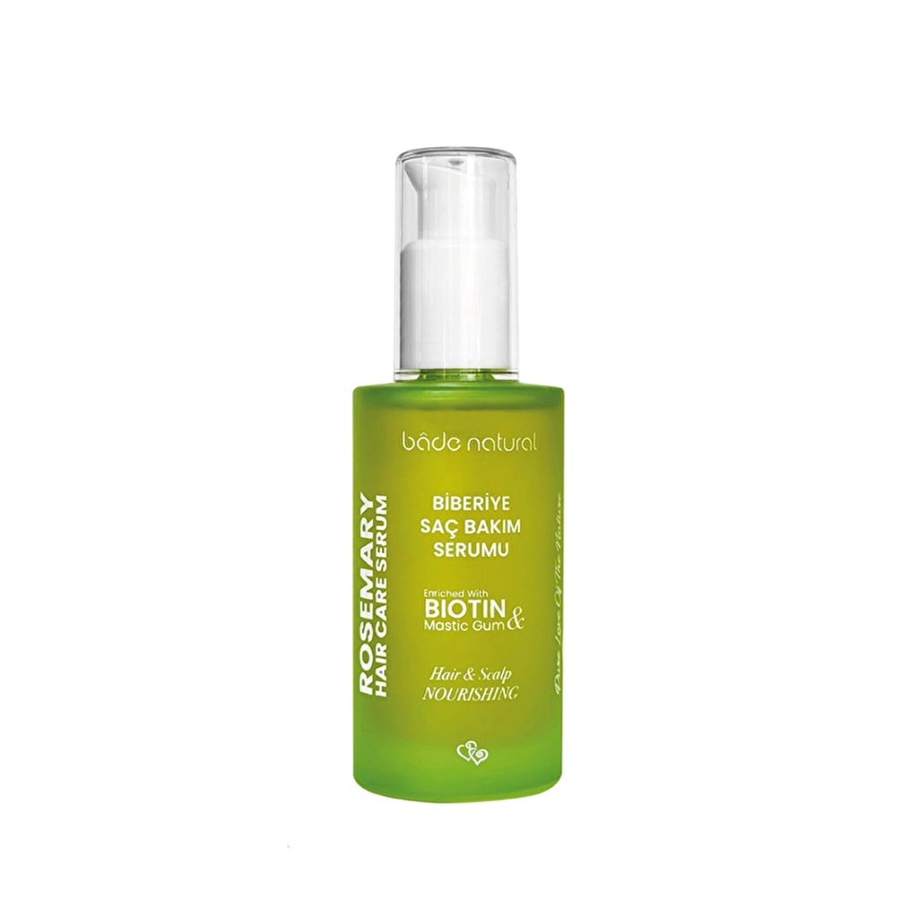 Bade Natural Biberiye Yağı ve Biotin Complex Saç Dökülmesi ve Yıpranmış Saçlar için Saç Bakım Serumu 50 ml