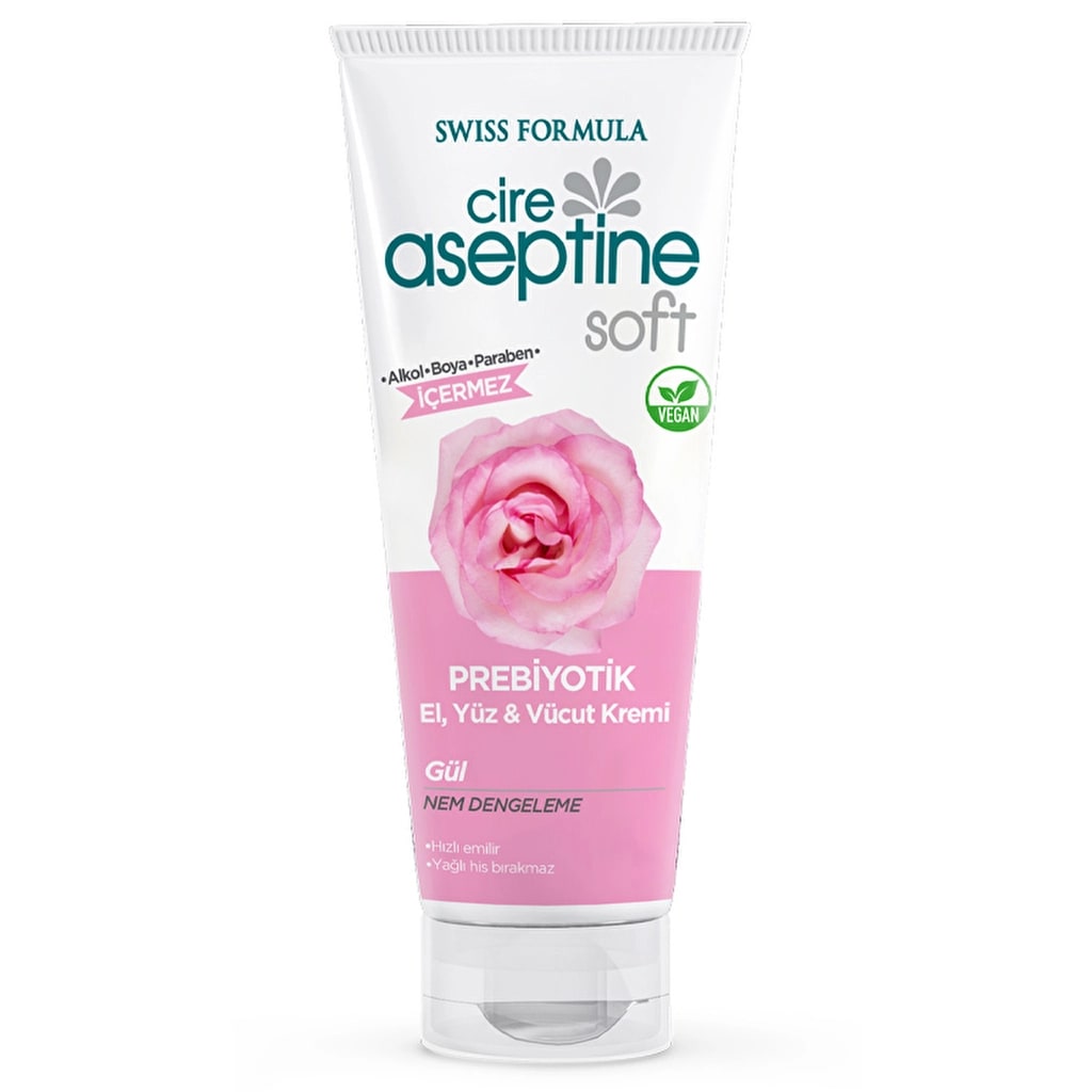 Cire Aseptine Soft Gül Özlü Nem Dengeleyici ve Besleyici Prebiyotikli Krem 75 ml