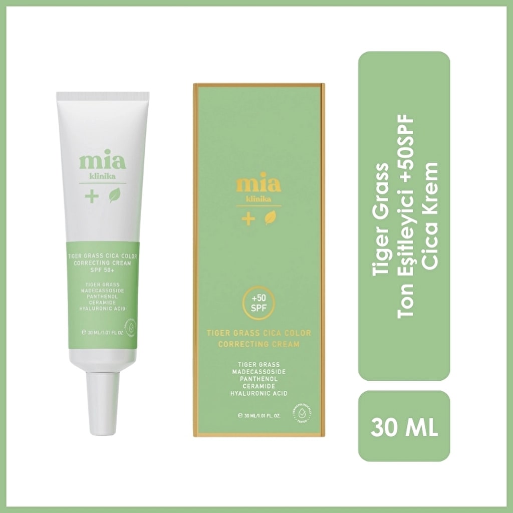 Mia Klinika Tiger Grass Ton Eşitleyici 50 SPF+ Cica Krem 30 ml