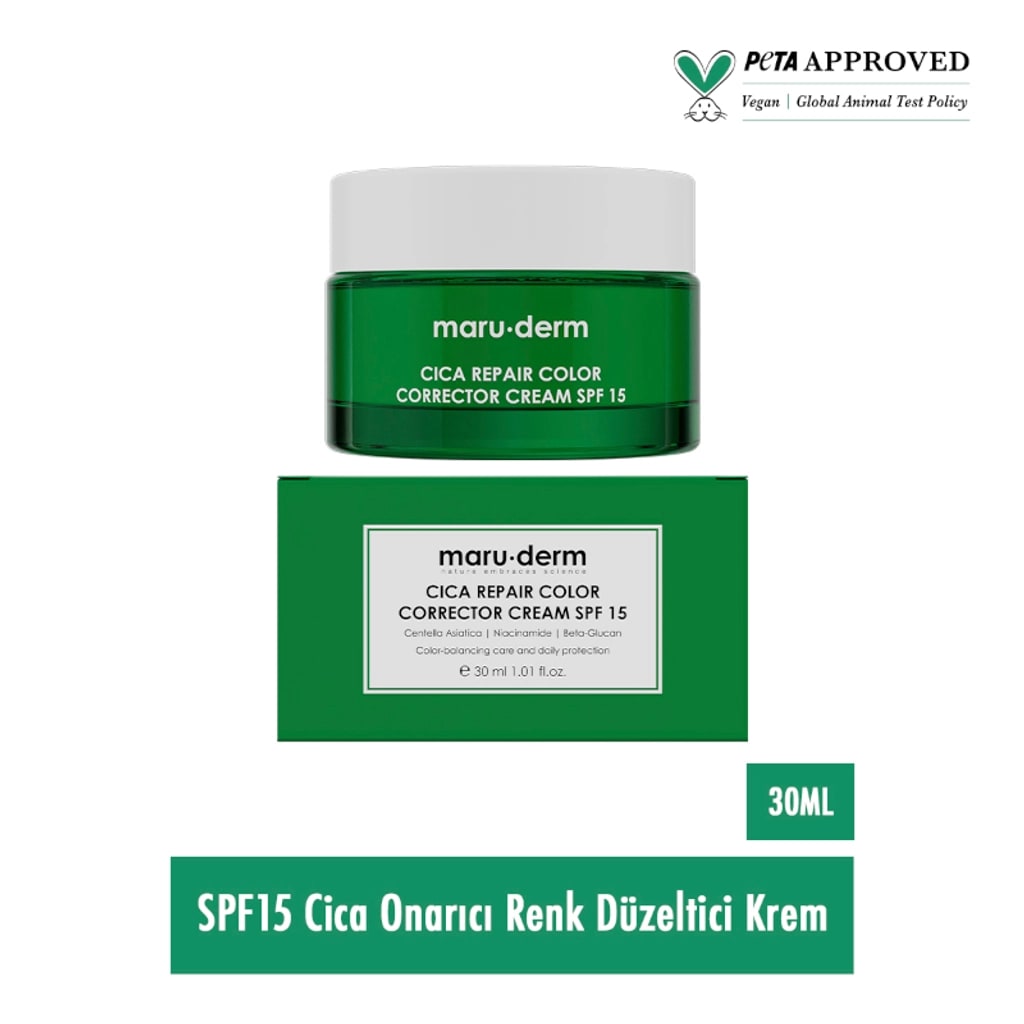 Maruderm Cica Cilt Tonu Eşitleyici 15SPF Krem 30 ml