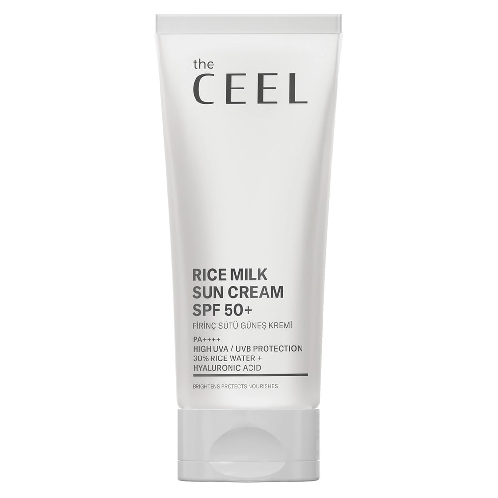 The Ceel Pirinç Sütü Nemlendirici Aydınlatıcı ve Leke Karşıtı Ton Eşitleyici 50+SPF Yüz Güneş Kremi 50 ml