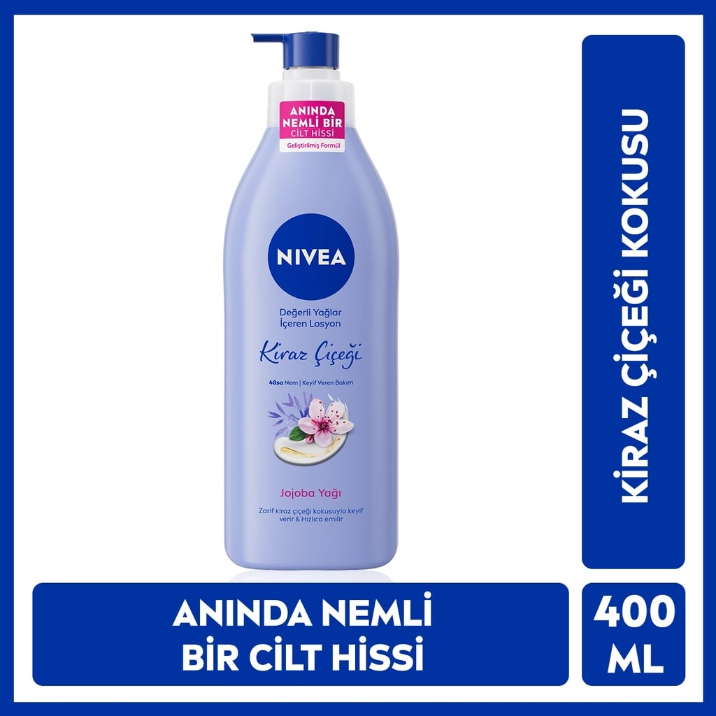 Nivea Değerli Yağlar İçeren Kiraz Çiçeği Vücut Losyonu 400 ml