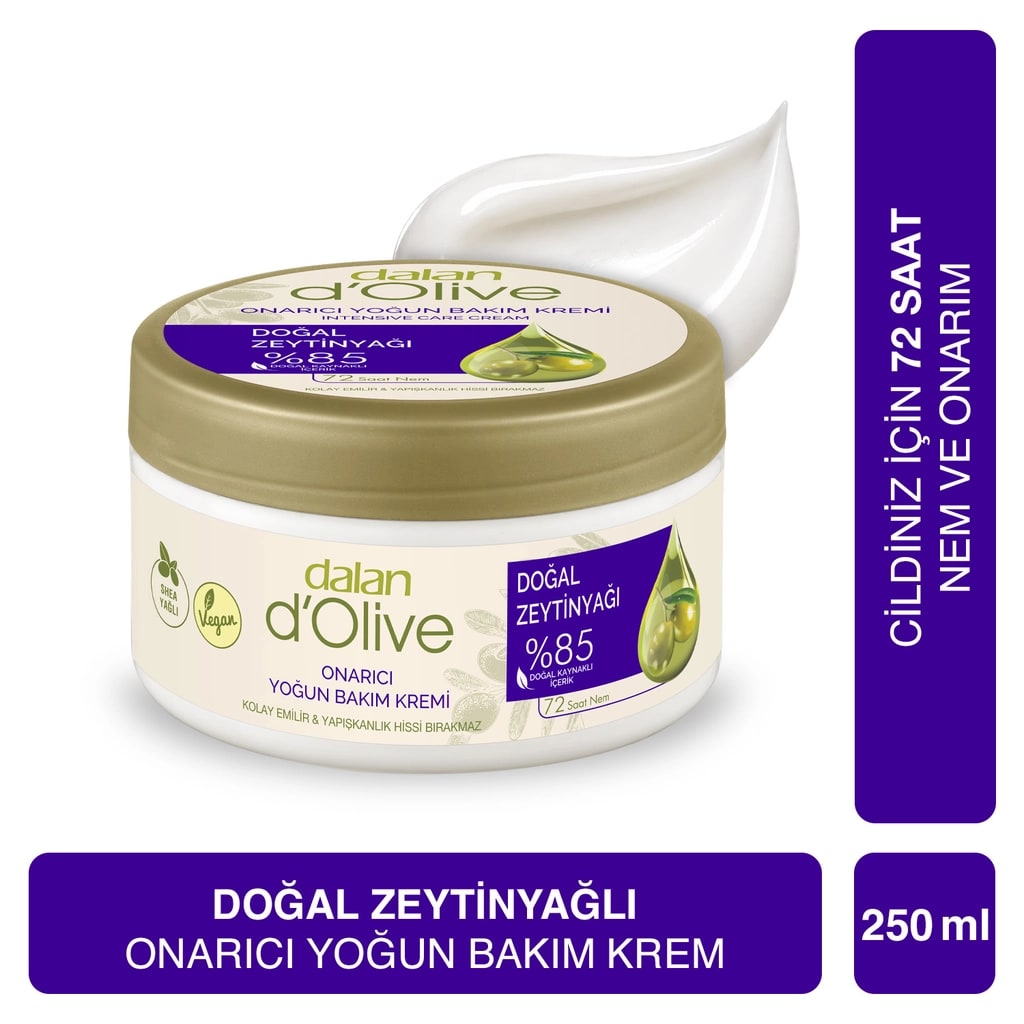 Dalan D'Olive Doğal Zeytinyağı Onarıcı Yoğun Bakım Kremi 250 ml