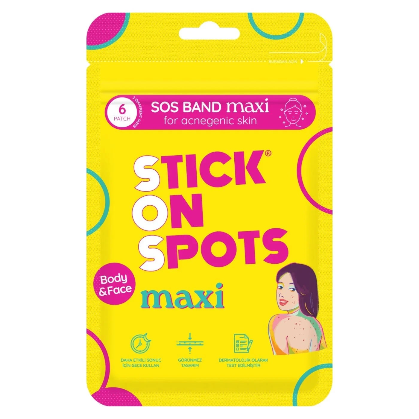 Stick On Spots SOS Band Maxi Yüz ve Vücut 6lı