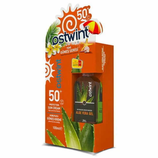 Ostwint Güneş Kremi SPF50 100 ML + Alovera Jel 100 ML Hediye