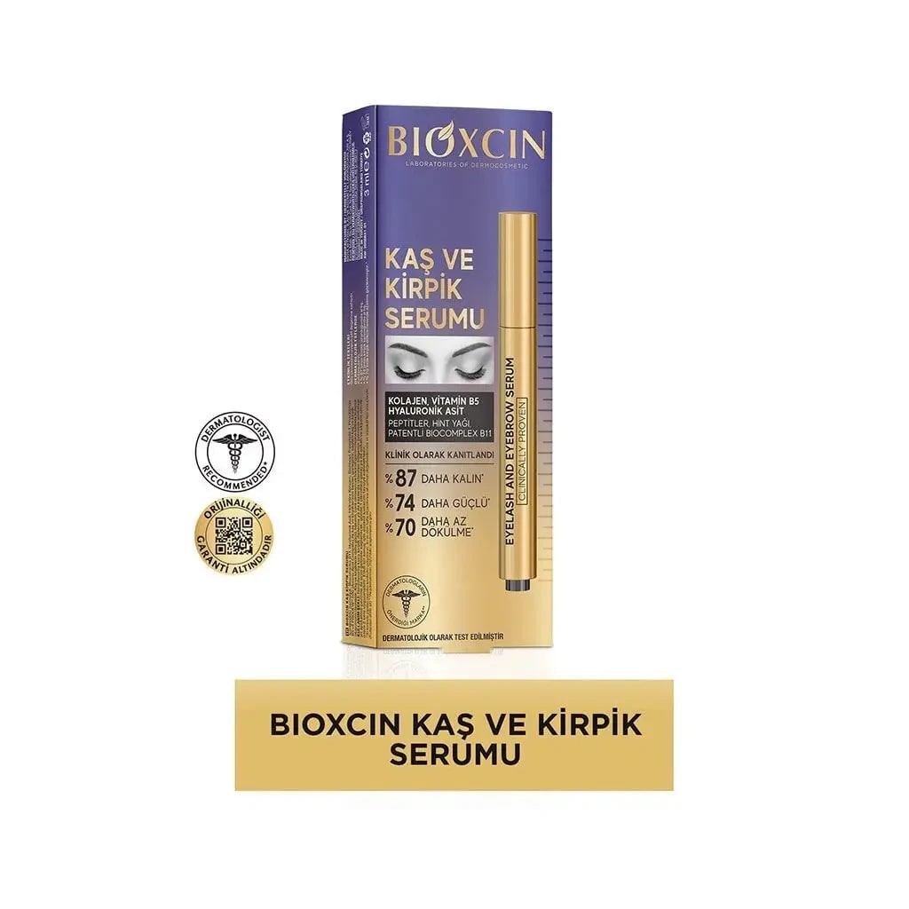 Bioxcin Kolajen ve Hyaluronik Asit İçerikli Kaş ve Kirpik Serumu 3 ml