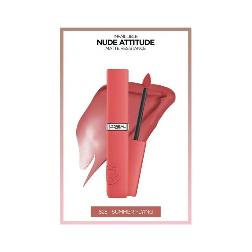 L'Oréal Paris L'Oreal Paris Infaillible Matte Resistance Likit Mat Ruj - Summer Flying 625