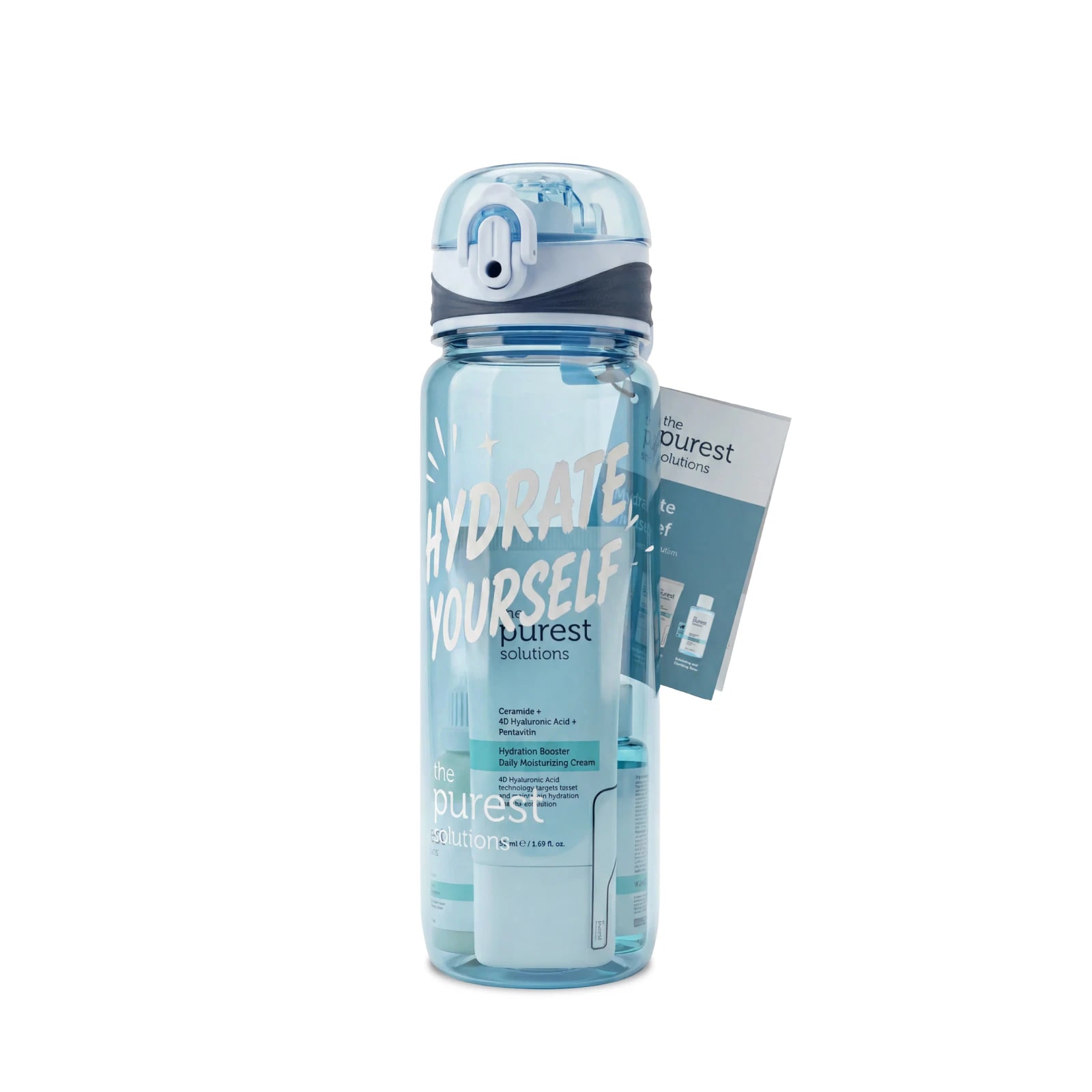 The Purest Solutions Hydrate Yourself Set | SPF 50+ Güneş Kremi, Nemlendirici Krem, Hyalüronik & Glikolik Asit