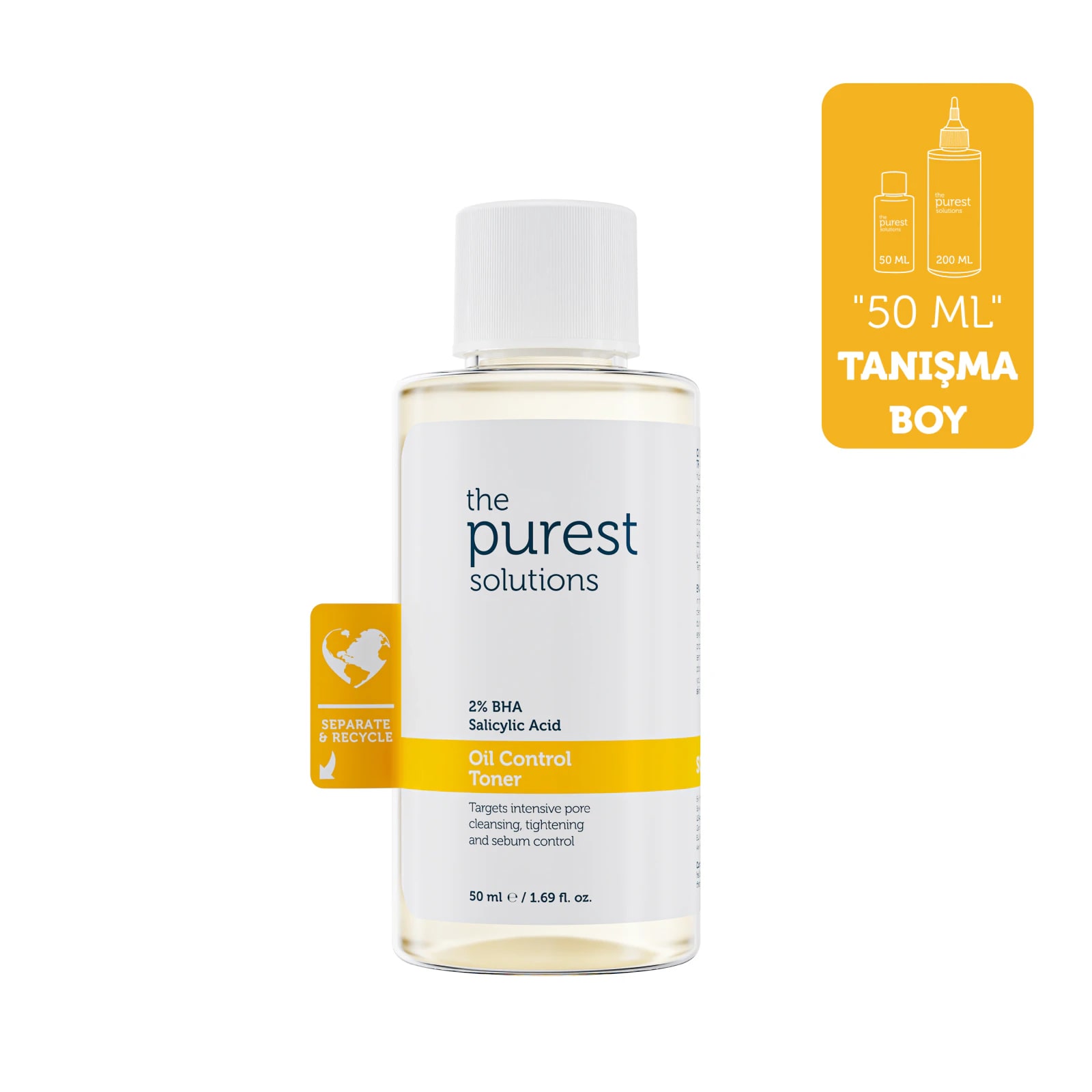 The Purest Solutions Sivilce Ve Siyah Nokta Karşıtı, Gözenek Sıkılaştırıcı Salisilik Asit Tonik 50 Ml