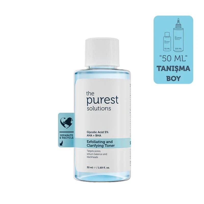 The Purest Solutions Canlandırıcı Ve Gözenek Sıkılaştırıcı Glikolik Asit Mavi Tonik 50 Ml