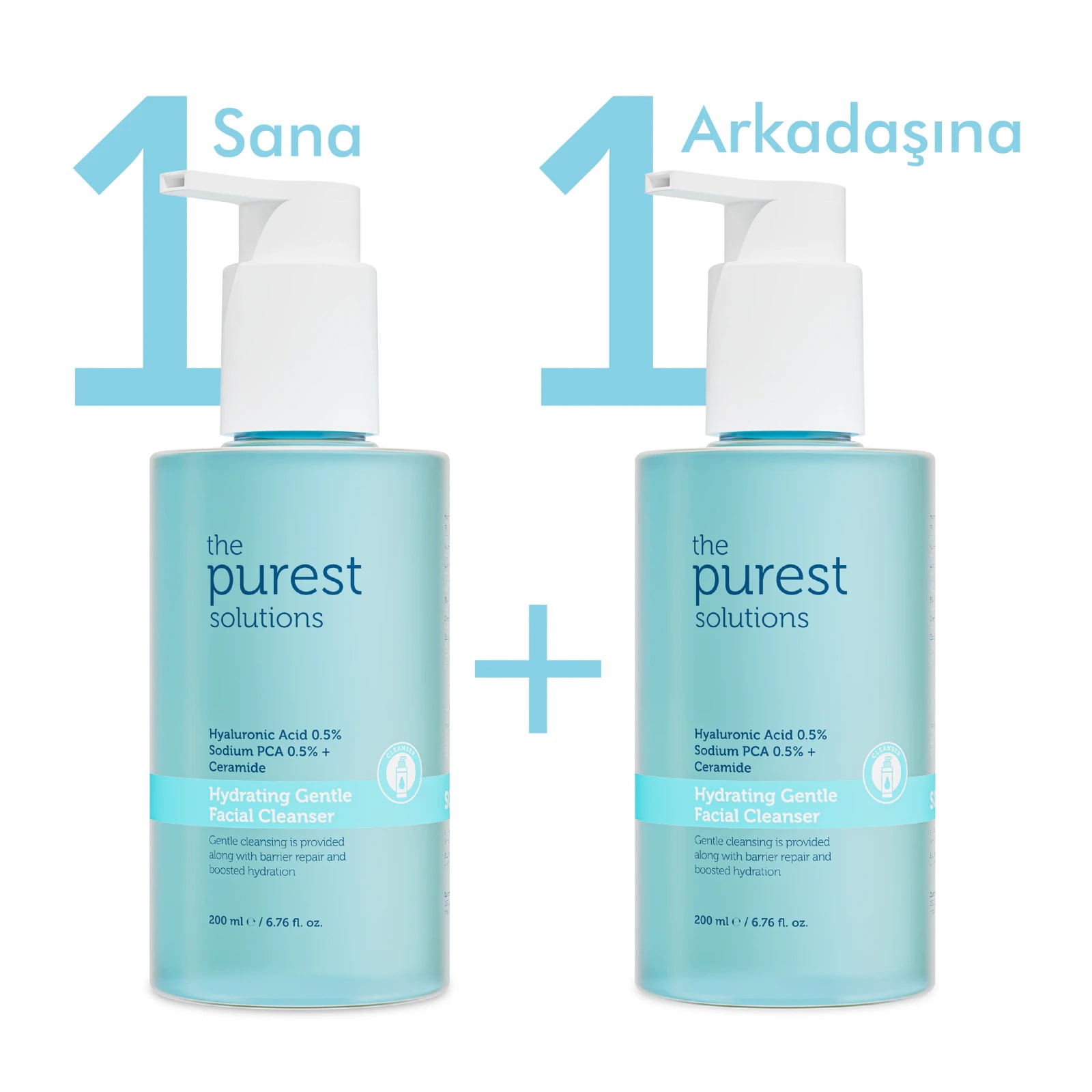 The Purest Solutions 1 Sana, 1 Arkadaşına Hyalüronik Asit Yüz Temizleme Jeli