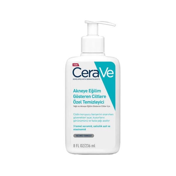 CeraVe Yağlı Ve Akneye Eğilimli Ciltler İçin Yüz Temizleme Jeli 236 ml