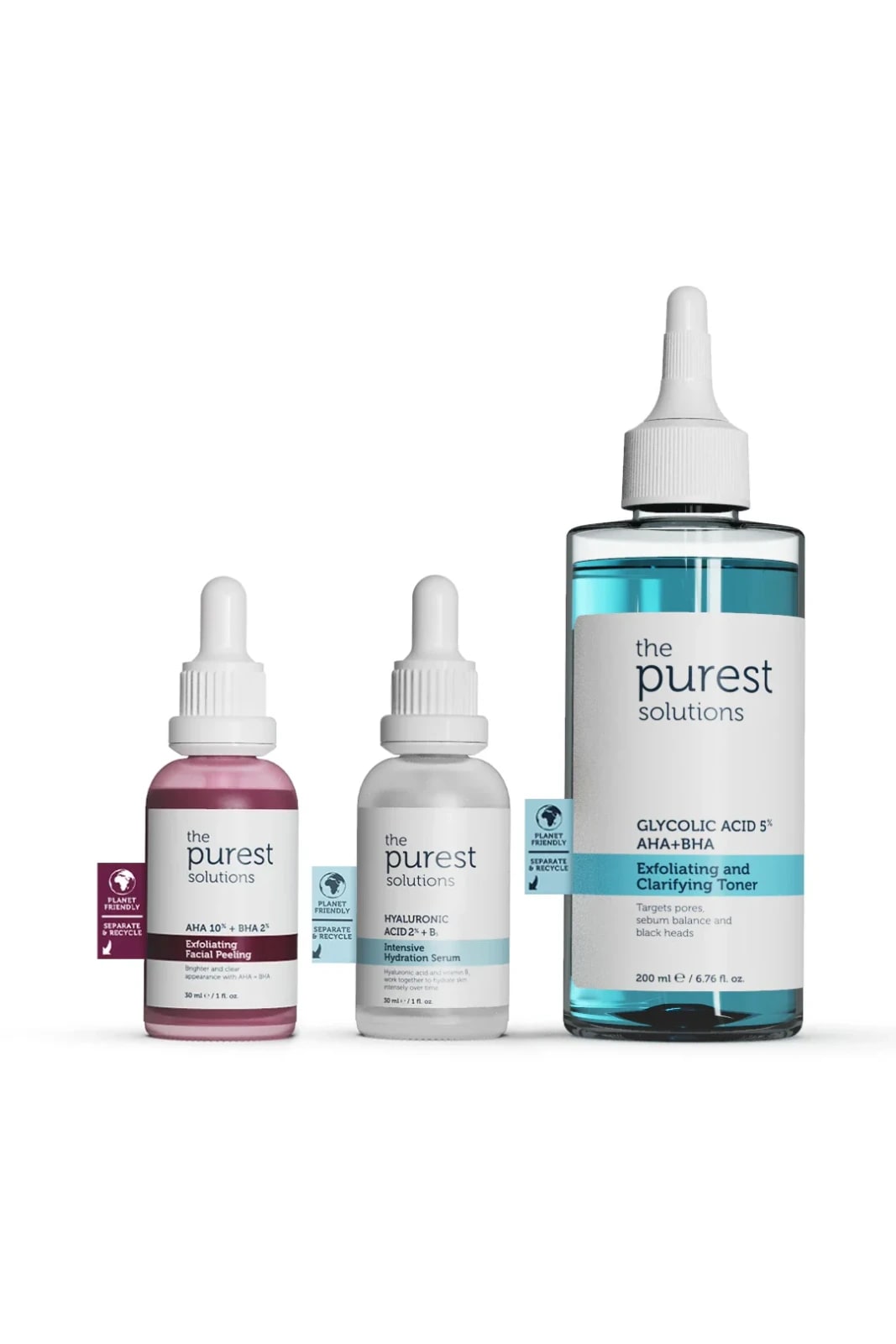 The Purest Solutions Siyah Nokta Önlemeye ve Gözenek Sıkılaştırmaya Yardımcı, Nemlendirici Cilt Bakım Seti