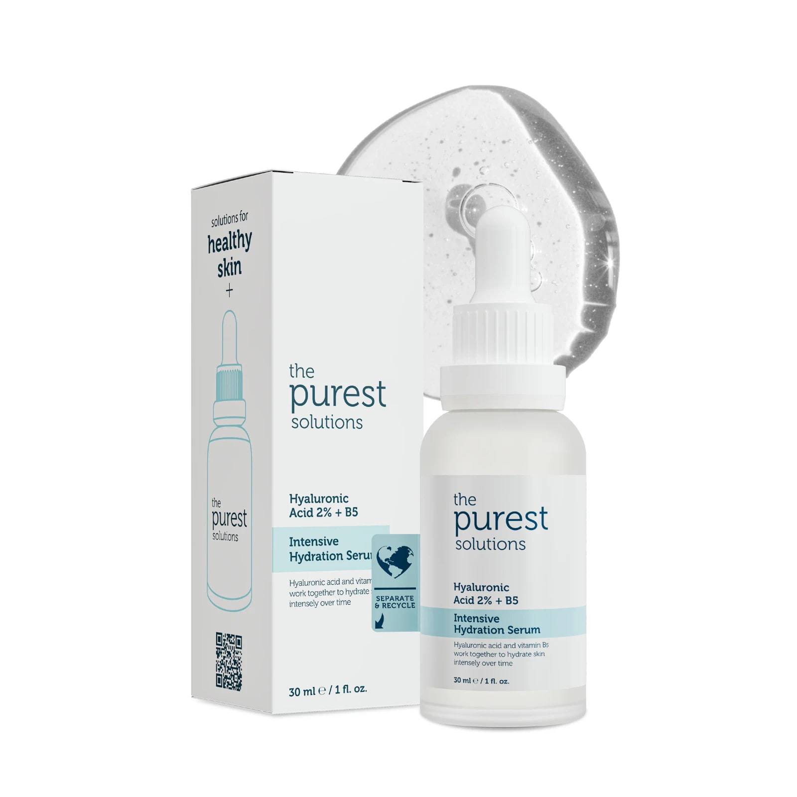 The Purest Solutions Yoğun Nemlendirme ve Dolgun Görünüm Etkili Yenileyici Hyalüronik Asit Serum 30 Ml