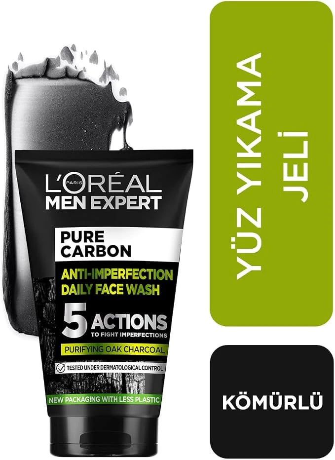 L'Oréal Paris L'Oreal Paris Men Expert Pure Charcoal Cilt Problemlerine Karşı Savaşan Yüz Yıkama Jeli 100 ml