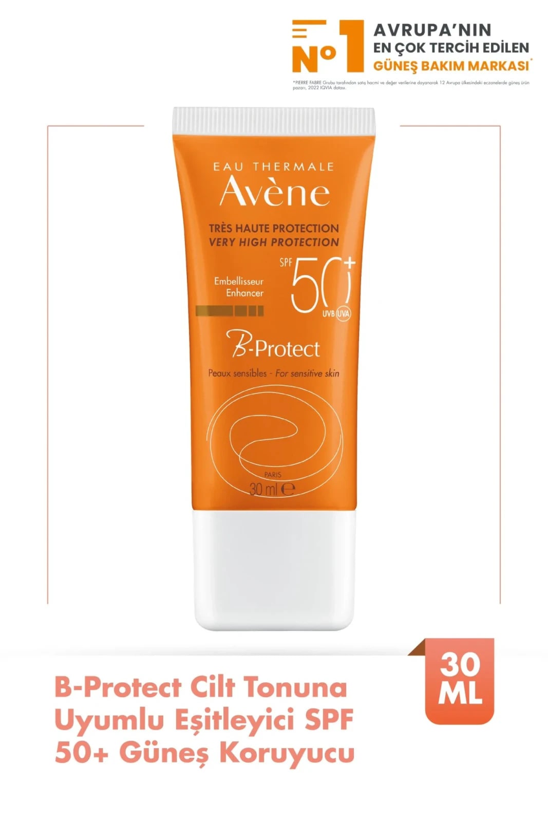 Avène Avene B-Protect Cilt Tonuna Uyumlu Eşitleyici SPF 50+ Güneş Koruyucu 30 ml