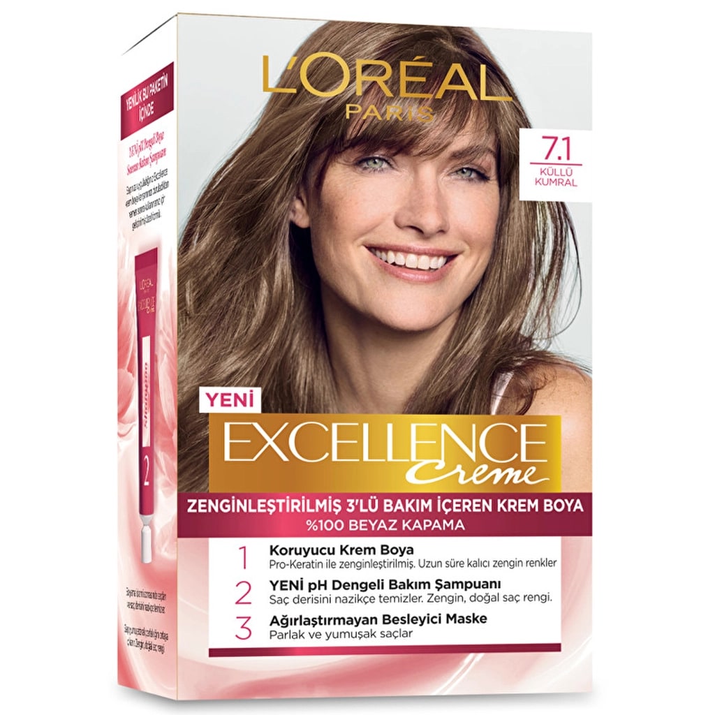 Excellence Loreal Paris Excellence Creme Saç Boyası - 7.1 Küllü Kumral