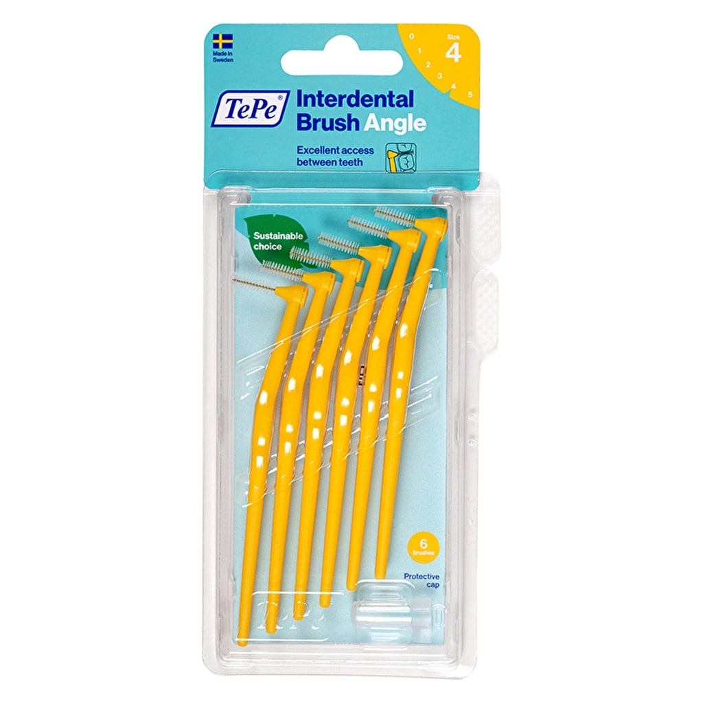 Tepe Angle Saplı Arayüz Fırçası 0.7 mm Sarı 6'lı Paket