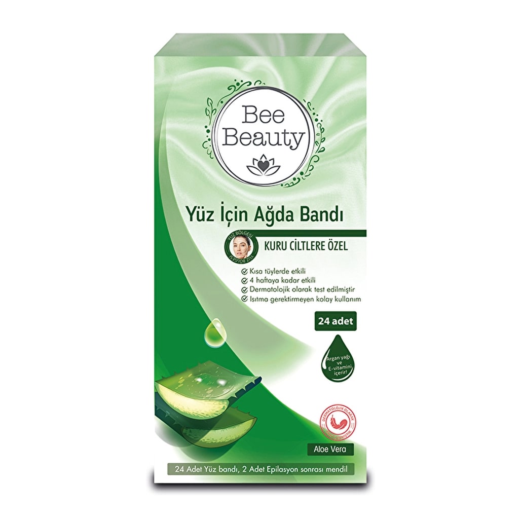 Bee Beauty Yüz Ağda Bandı Aloe Vera 24'lü