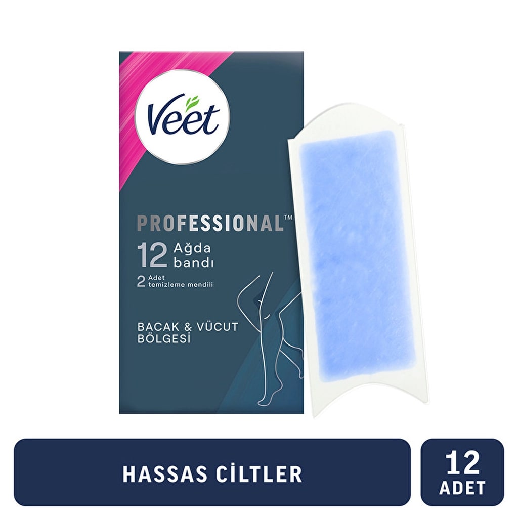 Veet Profesyonel Ağda Bandı Hassas Ciltler 12'li