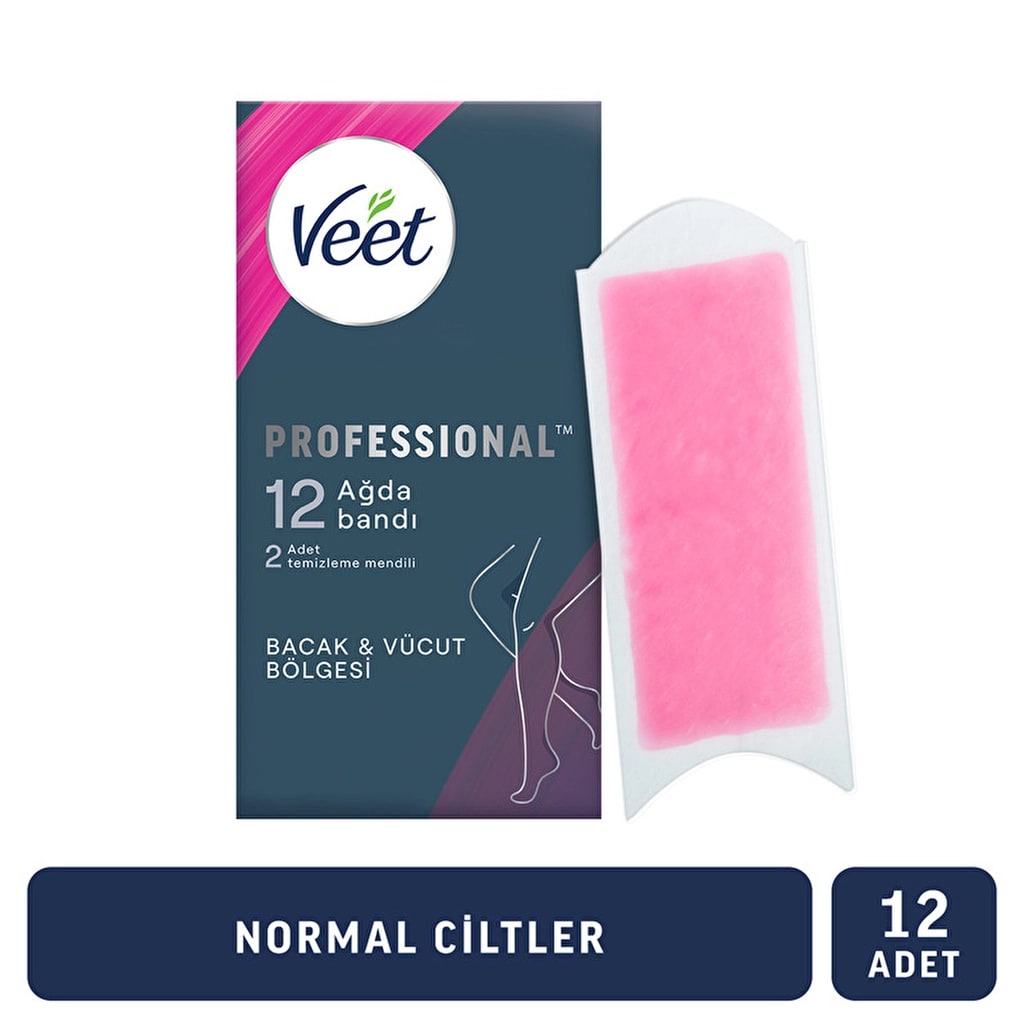 Veet Profesyonel Ağda Bandı Normal Ciltler 12'li