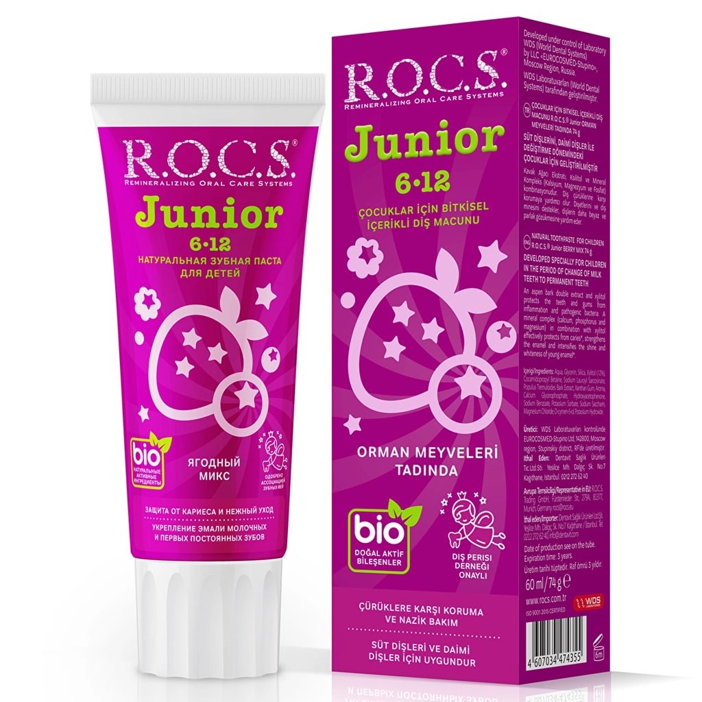 Rocs Junior 6-12 Yaş Diş Macunu Orman Meyveleri Tadında