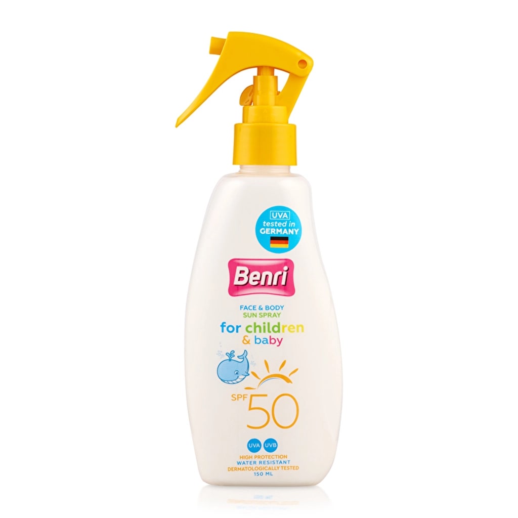 Benri Yüksek Korumalı Çocuk & Bebek Güneş Spreyi 50SPF