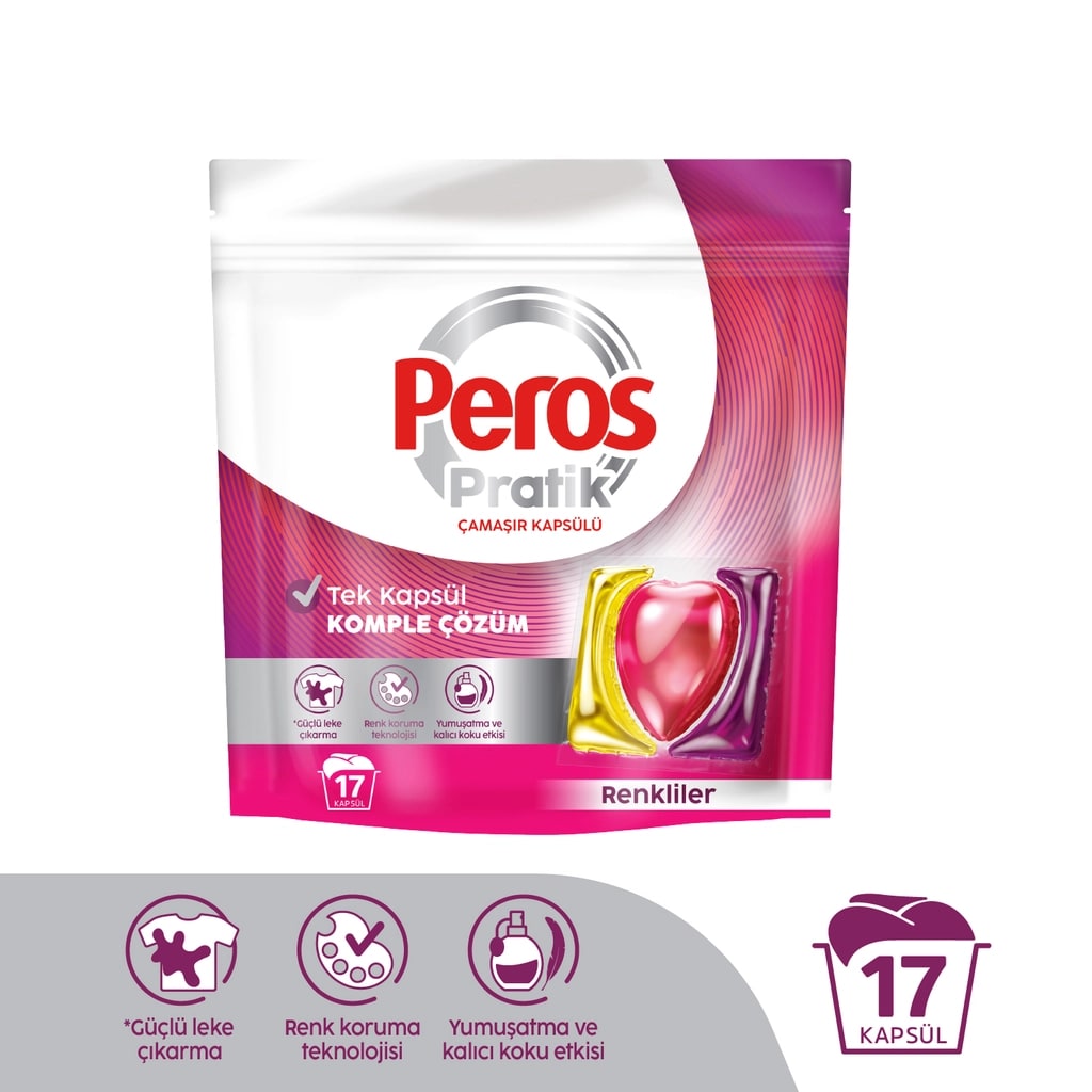 Peros Pratik Renkliler Çamaşır Kapsülü 17'li