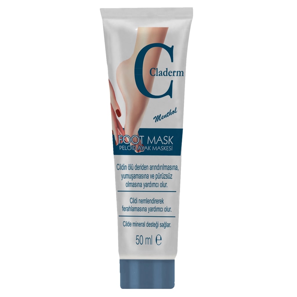 Claderm Mentollü Tüp Kil Ayak Maskesi