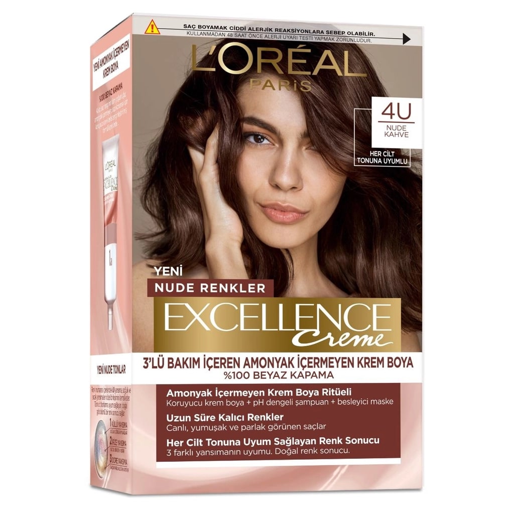 Excellence Loreal Paris Excellence Creme Renkler Saç Boyası - 4U Kahve