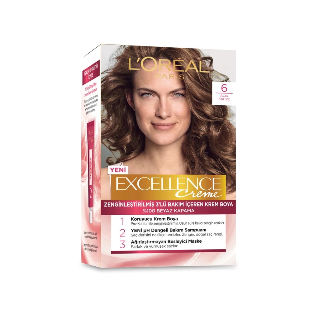 Excellence Loreal Paris Excellence Creme Saç Boyası - 6 Açık Kahve