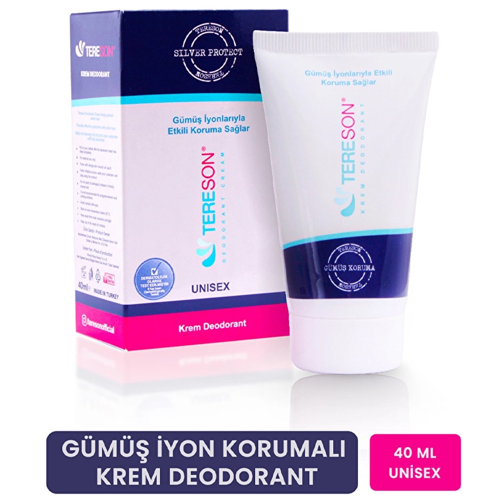 Tereson Unisex Gümüş İyonlu Krem Deodorant