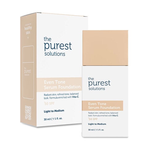 The Purest Solutions Even Tone Leke Karşıtı Serum Fondöten SPF50+ - Açık-Orta Ton