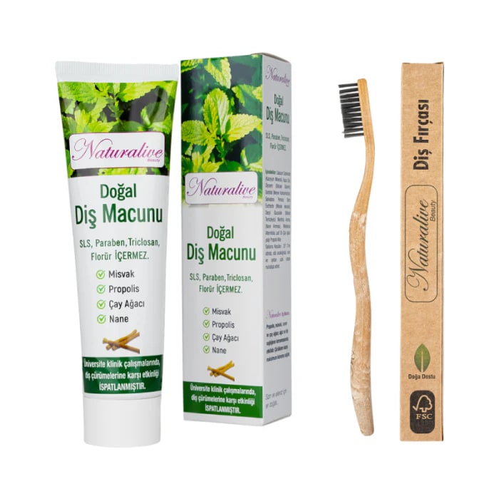 NATURALIVE BEAUTY Doğal Diş Macunu Seti | Naturalive Beauty Kişisel Bakım | Kampanya