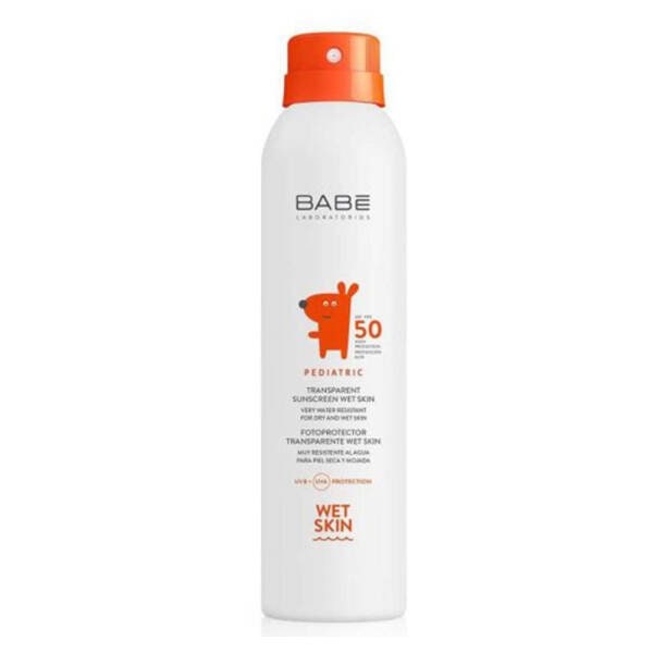 Babe Pediatrik Sunscreen Transparent Wet Skin SPF 50 Transparan Güneş Koruyucu Sprey