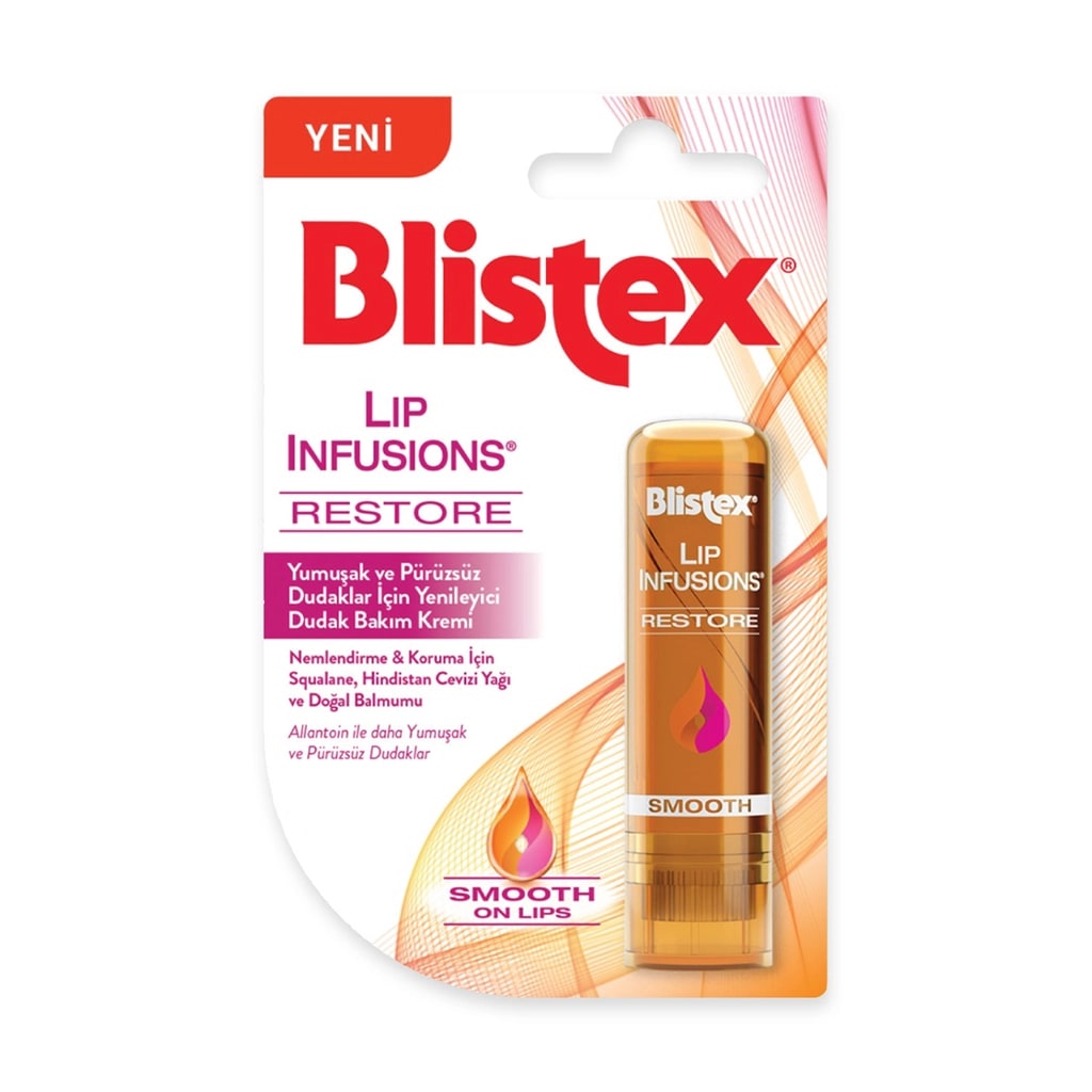 Blistex Lip Infusion Restore - Yumuşak ve Pürüzsüz Dudaklar İçin Yenileyici Dudak Bakım Kremi