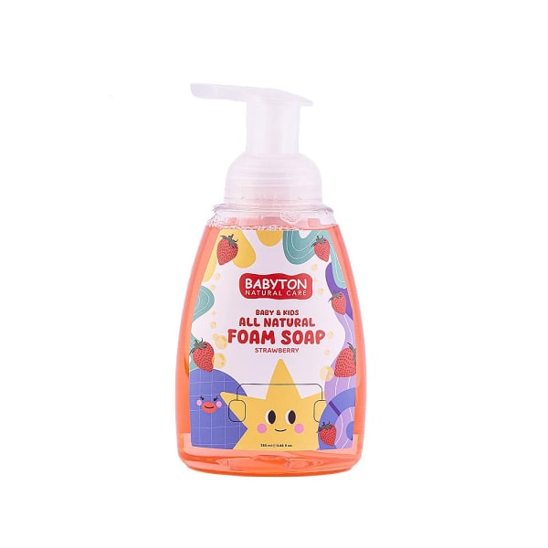 Babyton Baby & Kids All Natural Foam Soap Strawberry Çilekli Doğal Köpük Sabun